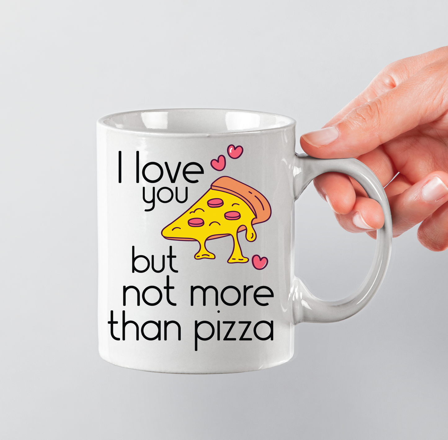 I Love You - pizza - 11oz Printed mug