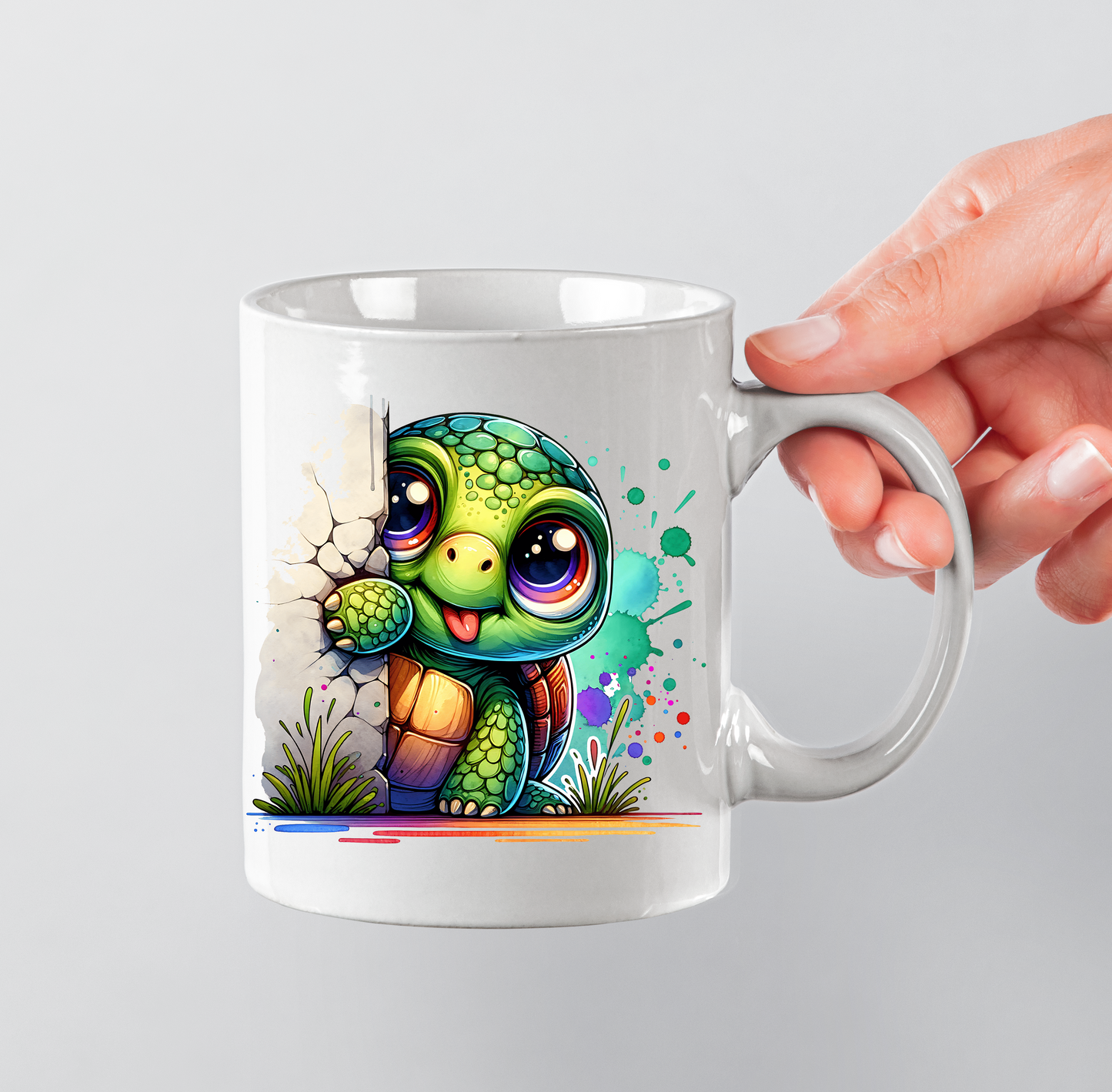 Watercolour Turtle - 11oz Printed mug